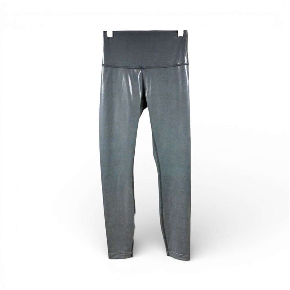 Lululemon Wunder Under Shimmery Leggings in Gray Size 4